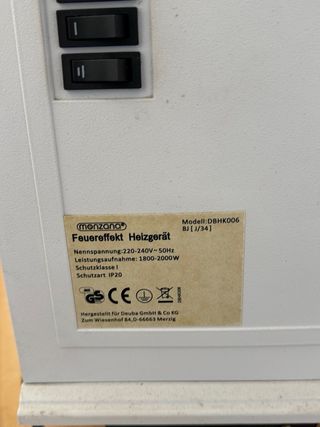 Chimenea eléctrica Monzana