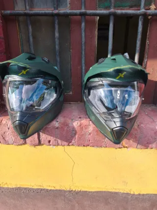 2 Cascos Moto Verdes