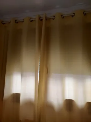 2 Cortinas Amarillas Opacas