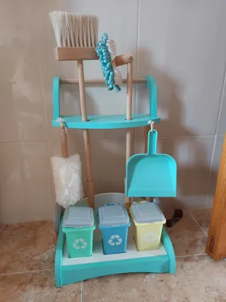 Carrito Limpieza Juguete Madera