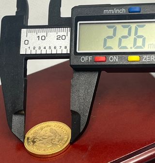 Moneda Oro puro de  10 Pesos México 1905