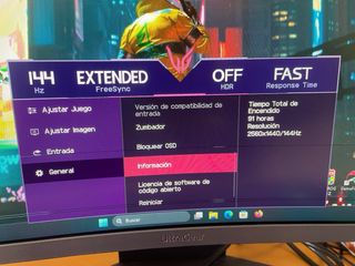 Monitor LG Ultragear curvo (con golpe)