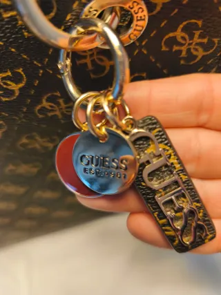 Bolso Guess grande marrón y multicolor