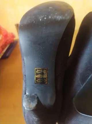 Botines tacón negros talla 38