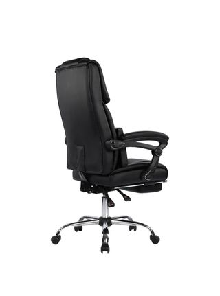 Silla de oficina/escritorio de piel negra