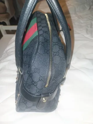 Bolso Gucci Horsebit GG Canvas Negro