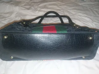 Bolso Gucci Horsebit GG Canvas Negro