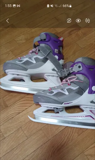 Patines de hielo Oxelo morados y grises