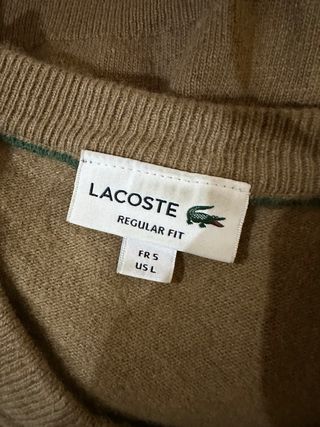 Jersey De Lana Lacoste Marrón Camel