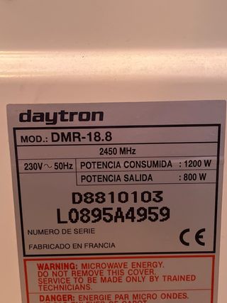 Microondas Daytron Blanco