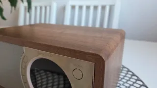 Radio Sharp Vintage Madera y Oro