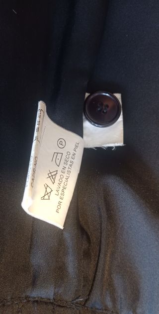 Abrigo de piel ovina (negro, talla 44)