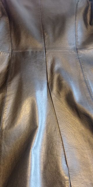 Abrigo de piel ovina (negro, talla 44)