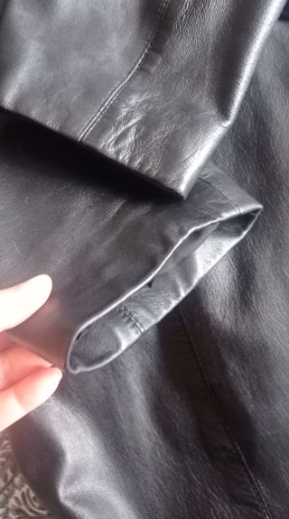 Abrigo de piel ovina (negro, talla 44)