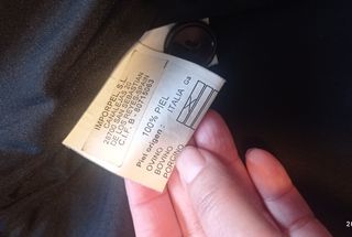 Abrigo de piel ovina (negro, talla 44)