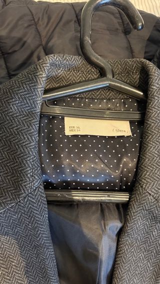 Chaqueta de traje gris mujer