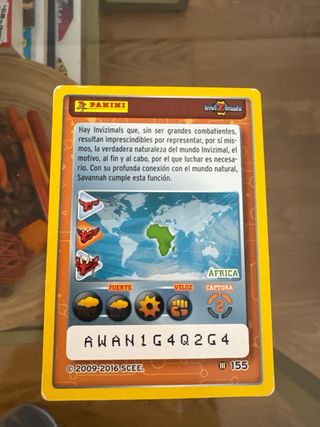 Cartas INVIZIMALS Panini