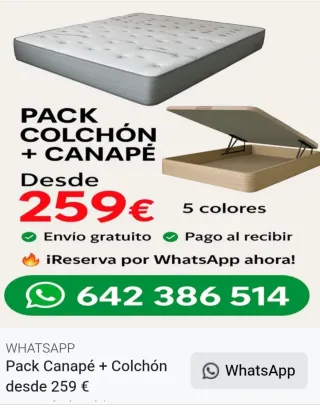 Pack Colchón Visco + Canapé Nuevo