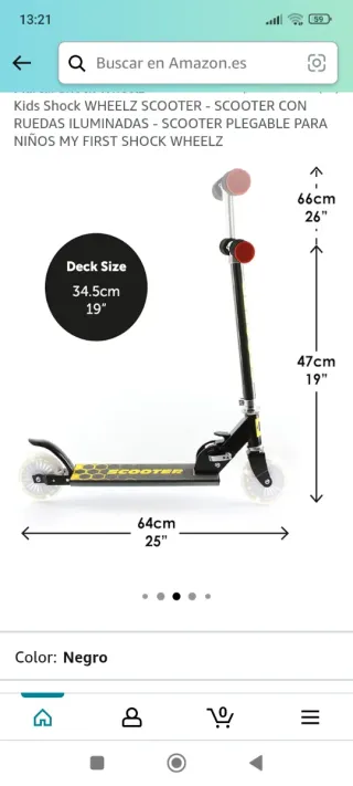 Patinete Shock Wheelz sin estrenar en caja