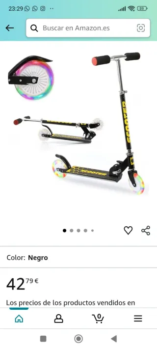 Patinete Shock Wheelz sin estrenar en caja