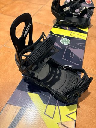 Tabla Snowboard con Fijaciones + Gafas y Cascos.