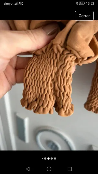 Blusa vintage camel con lazada