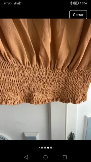 Blusa vintage camel con lazada