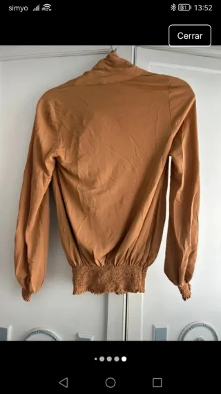Blusa vintage camel con lazada