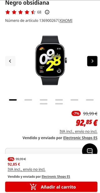 Xiaomi Redmi Watch 4 Negro