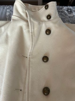 Abrigo paño LIBERTO beige de botones