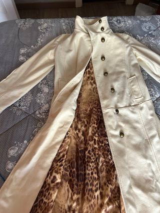 Abrigo paño LIBERTO beige de botones