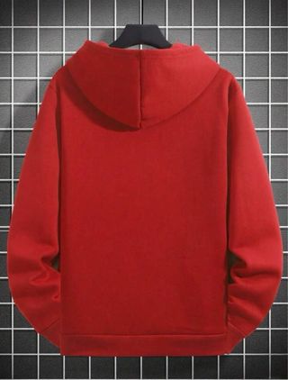 Sudadera con capucha roja para hombre