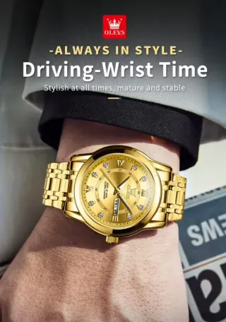 Reloj OLEVS Dorado Hombre