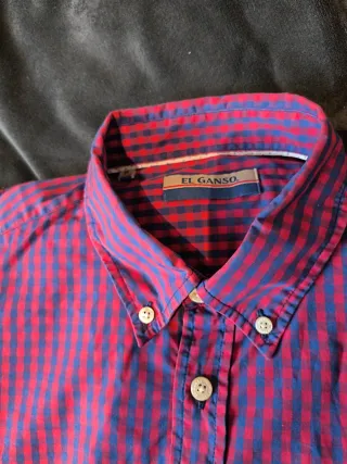 Camisa El Ganso cuadros rojo y azul