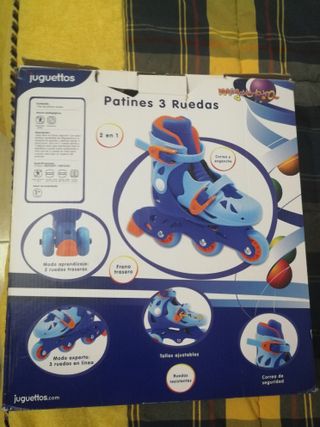 Patines Megaventura 3 Ruedas Azul Talla XS