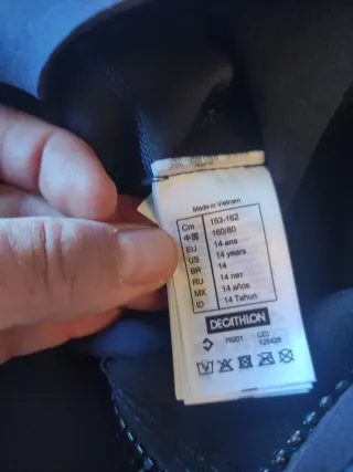 Traje neopreno corto 14 años