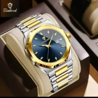 Reloj Binbond Hombre Azul y Dorado