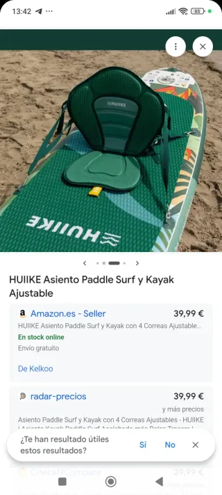 Asiento Kayak/Paddle Surf Ajustable Verde