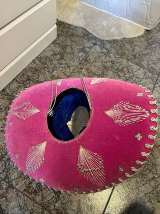 Sombrero Mexicano Rosa y Dorado