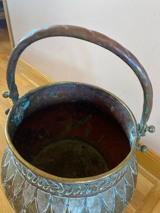 Macetero marroquí cobre y bronce Altura con asa 45