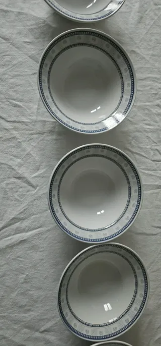 Set 5 ciotole con decoro blu
