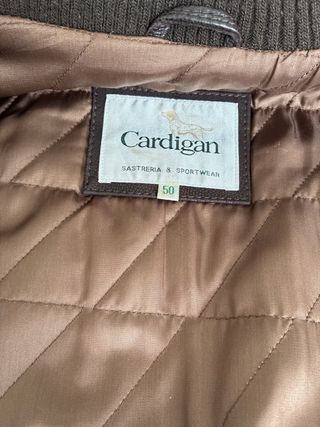 Cazadora de piel Cardigan Hombre Talla L