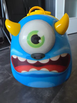 Maleta infantil monstruo azul y amarillo