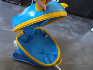 Maleta infantil monstruo azul y amarillo