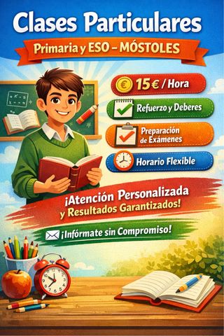 Clases particulares Primaria y ESO en Móstoles.
