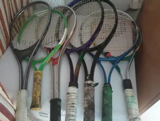 Lote de 7 raquetas de tenis