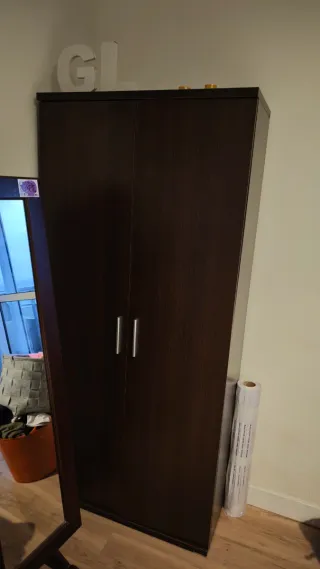 Armario zapatero madera marrón