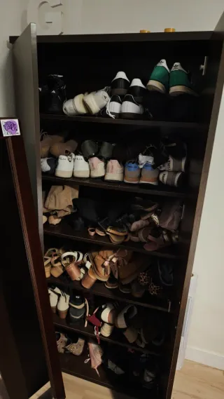 Armario zapatero madera marrón