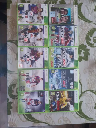 Lote 10 Juegos Xbox 360 FIFA y PES
