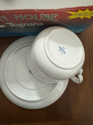 Set 2 Tazze e Piattini Tognana Porcellana